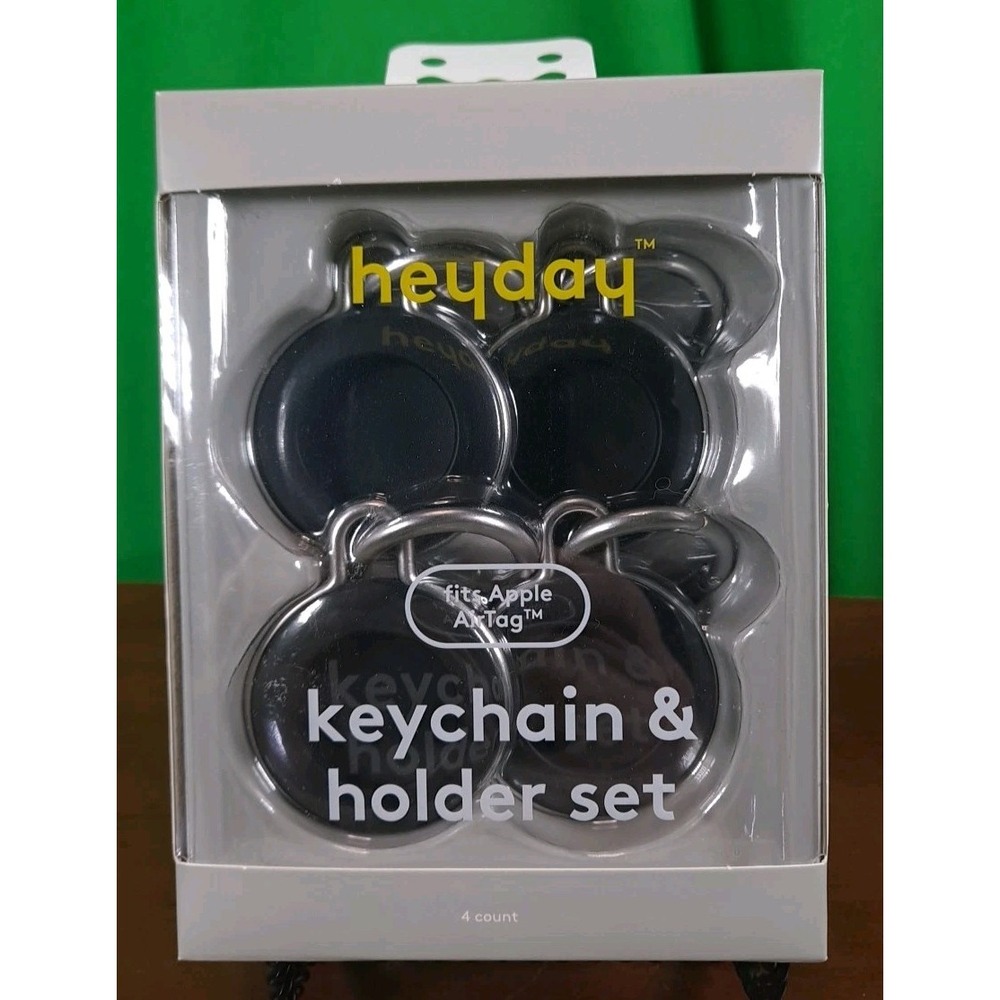 Apple AirTag 4pk Silicone Keychain - heyday™ Black (E) New In Packaging Sealed